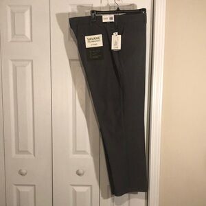 Savane Gray Chino Pants 4-way stretch wicking with stretch active waistband